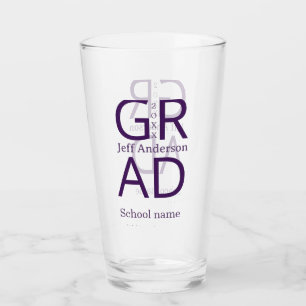 Grad typografie moderne afstuderen eenvoudig minim glas