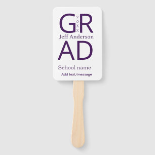 Grad typografie moderne afstuderen eenvoudig minim handwaaier