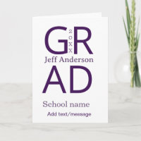 Grad typografie moderne afstuderen eenvoudig minim