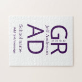 Grad typografie moderne afstuderen eenvoudig minim legpuzzel (Horizontaal)