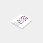 Grad typografie moderne afstuderen eenvoudig minim post-it® notes (Schuin)