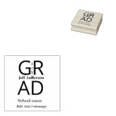 Grad typografie moderne afstuderen eenvoudig minim rubberstempel (Gestempeld)