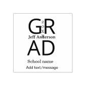 Grad typografie moderne afstuderen eenvoudig minim rubberstempel (Afrduk)