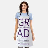 Grad typografie moderne afstuderen eenvoudig minim schort (Gedragen)