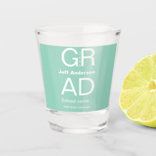 Grad typografie moderne afstuderen eenvoudig minim shot glas