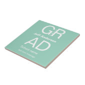 Grad typografie moderne afstuderen eenvoudig minim tegeltje (Zijkant)
