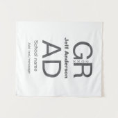 Grad typografie moderne afstuderen eenvoudig minim wandkleed (Voorkant (horizontaal))