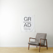 Grad typografie moderne afstuderen eenvoudig minim wandkleed (In situ)