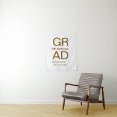 Grad typografie moderne afstuderen eenvoudig minim wandkleed (In situ)