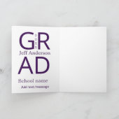 Grad typography modern graduation simple minimal c kaart (Binnen)