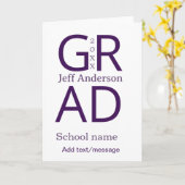Grad typography modern graduation simple minimal c kaart (Gele Bloem)