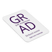 Grad typography modern graduation simple minimal c magneet (Rechterzijde)