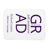 Grad typography modern graduation simple minimal c magneet (Horizontaal)