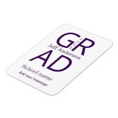 Grad typography modern graduation simple minimal c magneet (Linkerzijde)