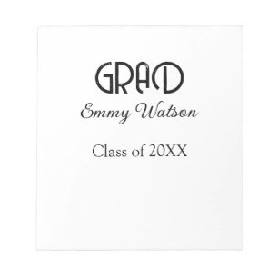 Grad vet letter afstuderen naam klas van 20XX sim Notitieblok