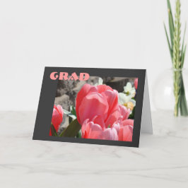 GRAD Wenskaarten Afstuderen Afgestudeerd Tulpen Kaart