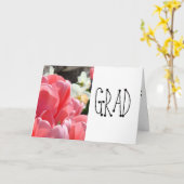 GRAD wenskaarten Gefeliciteerd Roze Tulpen Kaart (Gele Bloem)
