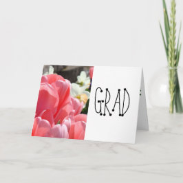GRAD wenskaarten Gefeliciteerd Roze Tulpen Kaart