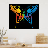 Gradated Butterfly Poster (Keuken)