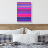 Gradatie Stripes Paars Roze Blauw Canvas Afdruk (Insitu (Slaapkamer))