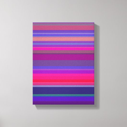Gradatie Stripes Paars Roze Blauw Canvas Afdruk (Voorkant)