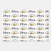 Gradation Modern Gold Foil Pet Class Year Black Inpakpapier Vel (Voorkant 2)