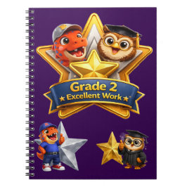 Grade 2 excellent work with the owl and Rex achiev Notitieboek