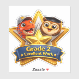 Grade 2 excellent work with the owl and Rex custom Sticker