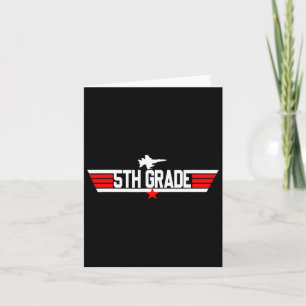Grade 5e klas terug naar school First Day Boy Kaart