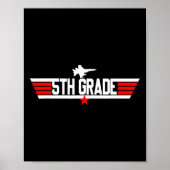 Grade 5e klas terug naar school First Day Boy Poster (Voorkant)