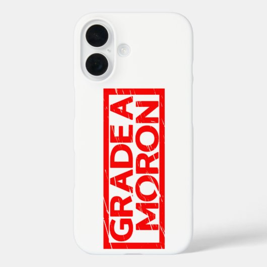 Grade A Moron Stamp Case-Mate iPhone Case (Achterkant)