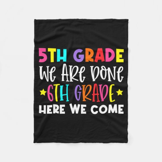 Grade Afstuderen 6e Grade Hier komen we Fleece Deken (Voorkant)