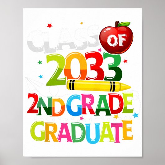 Grade Afstuderen CL van 2033 Laatste dag van Schoo Poster (Voorkant)