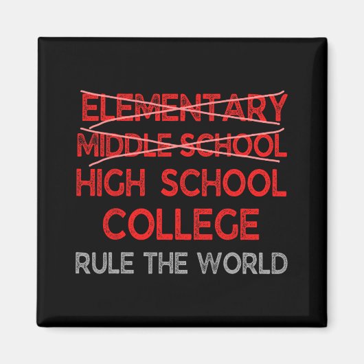 Grade Afstuderen Funny Middle School Afstuderen Magneet (Voorkant)