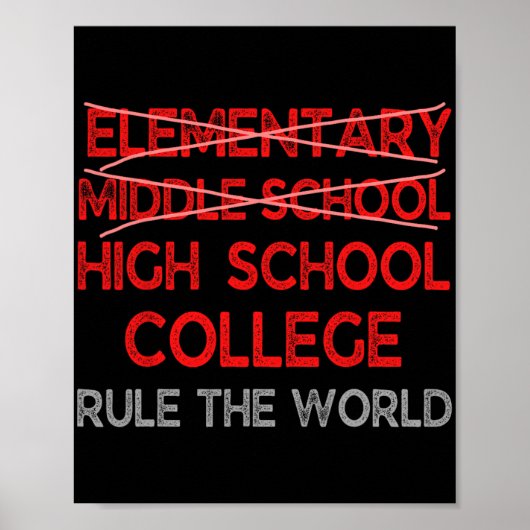 Grade Afstuderen Funny Middle School Afstuderen Poster (Voorkant)