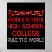 Grade Afstuderen Grappig basisschool afstuderen Poster (Voorkant)