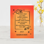Grade Afstuderen Inspirerend Quote en levendige zo Kaart (Gele Bloem)
