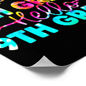 Grade Afstuderen Tie Dye 9e Grade Hier komen we Poster (Hoek)