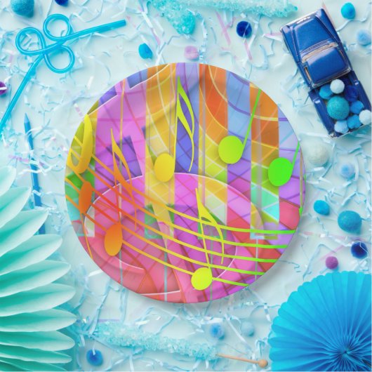 Grade Clef Muziek Eenvoudige Esthetische Papier Bo Papieren Bordje (Feest)