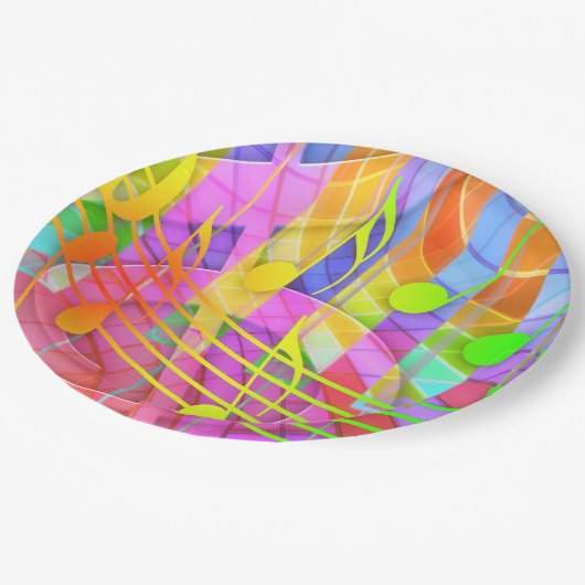 Grade Clef Muziek Eenvoudige Esthetische Papier Bo Papieren Bordje (Gekanteld)