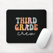 Grade Crew Retro Groovy Eerste Dag van de School Muismat (Met muis)