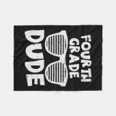 Grade Dude 4e Grade Docenten Studenten Terug naar Fleece Deken (Voorkant (Horizontaal))