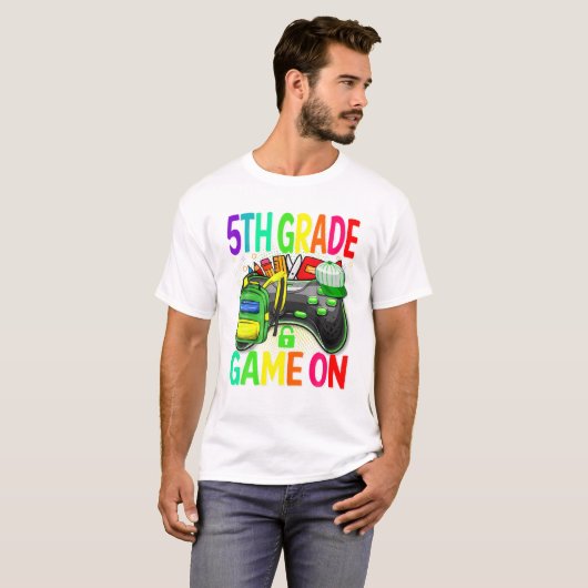 Grade Game On Back to School 5e T-shirt (Voorkant volledig)
