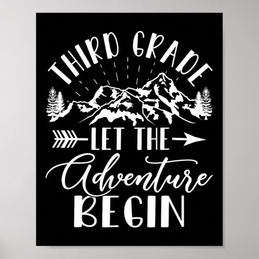 Grade Laat het avontuur beginnen eerste dag 3e kla Poster (Voorkant)