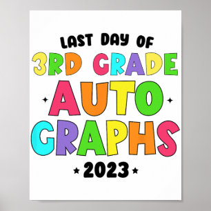 Grade laatste dag van school handtekeningen poster