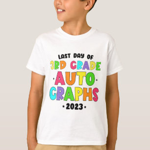 Grade laatste dag van school handtekeningen t-shirt