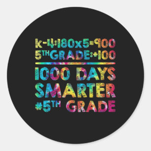 Grade leraar 1000 dagen slimmer 100 dagen van de s ronde sticker