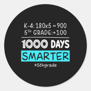 Grade leraar 1000 dagen slimmer 100ste dagen van s ronde sticker
