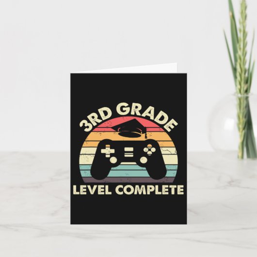 Grade Level Compleet Afstuderen Cadeau voor Gamer Kaart (Voorkant)