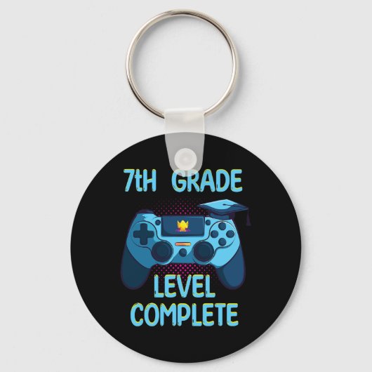 Grade Level Compleet Laatste Dag van School Grappi Sleutelhanger (Voorkant)